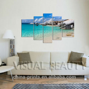 Pintura de la lona de la playa Arte de la pared Decoración casera